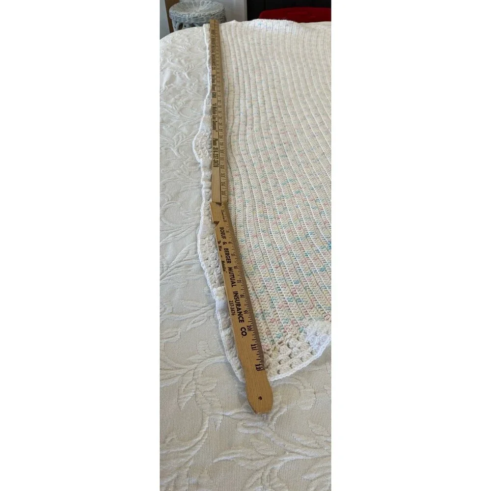Vintage Infant Baby‎ Afghan Blanket Handmade Swaddle Wrap Keepsake Heirloom Gift